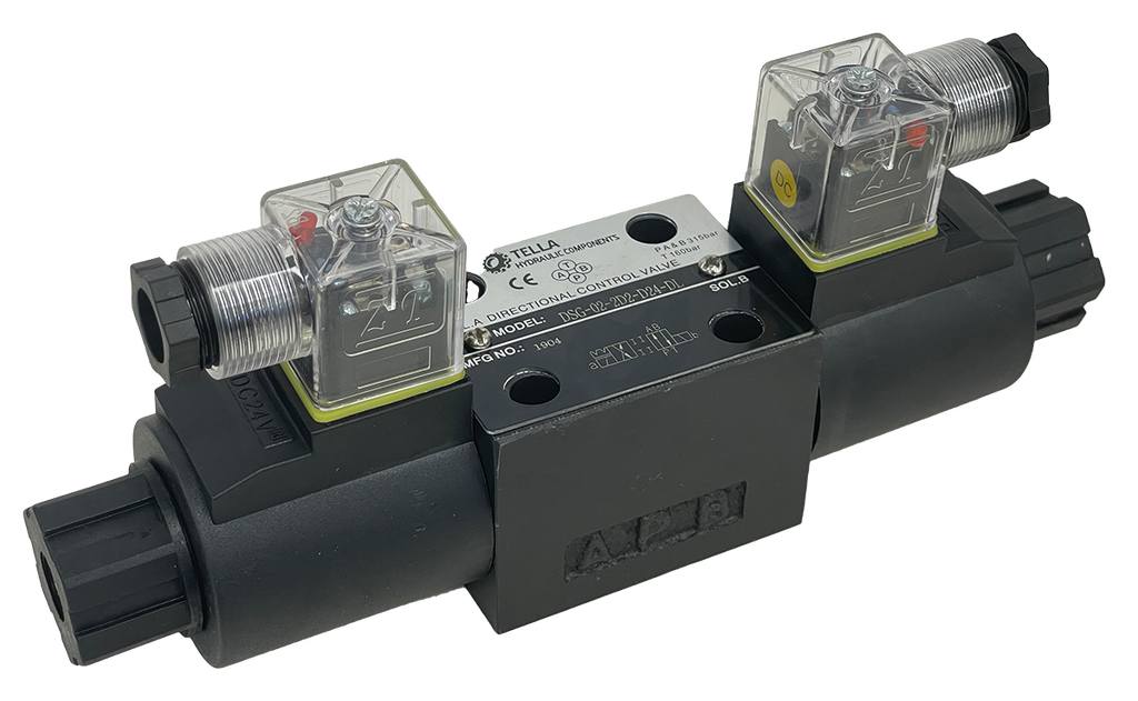 DSG-02-2D2-D24-DL|D03 valve, detented 24VDC with DIN connection
