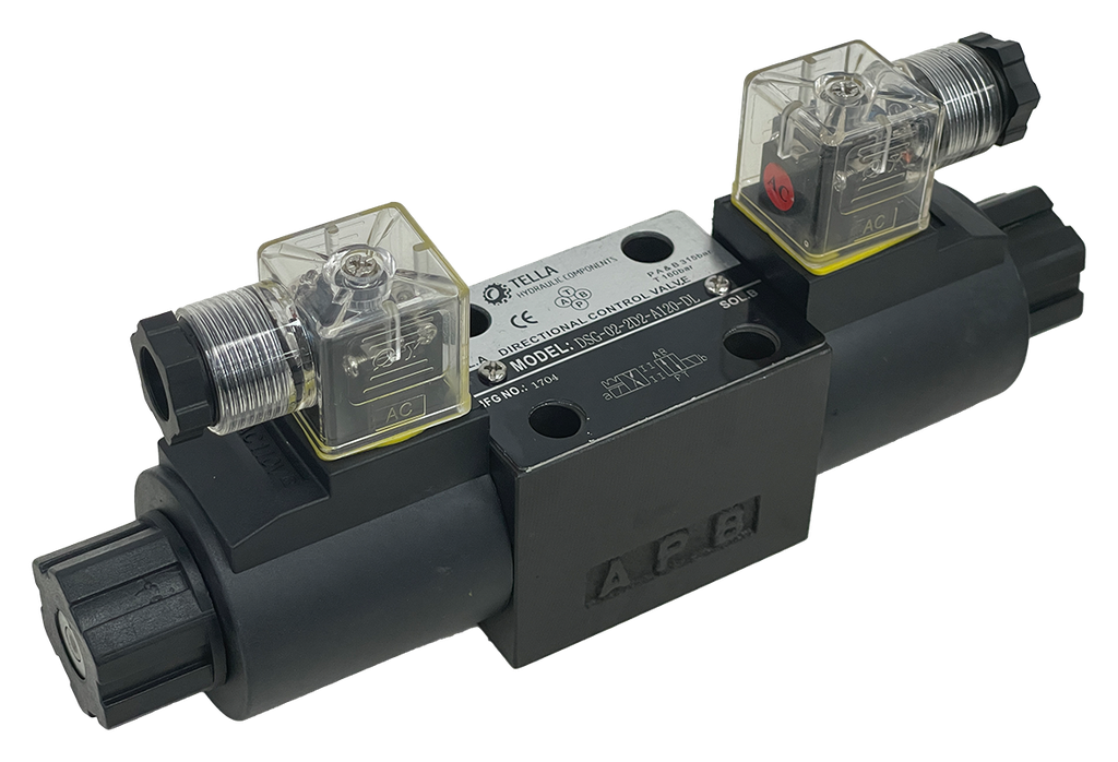 DSG-02-2D2-A120-DL|D03 valve, 2 Position Detented 120VAC DIN Connection