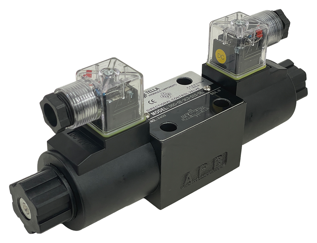 DSG-02-3C2-D12-DL|D03 valve, 3 position, all ports closed 12VDC DIN connection