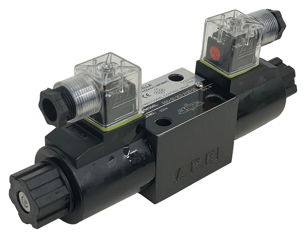 DSG-02-3C2-A120-DL|D03 valve, 3 position, all ports closed, 120VAC DIN connection