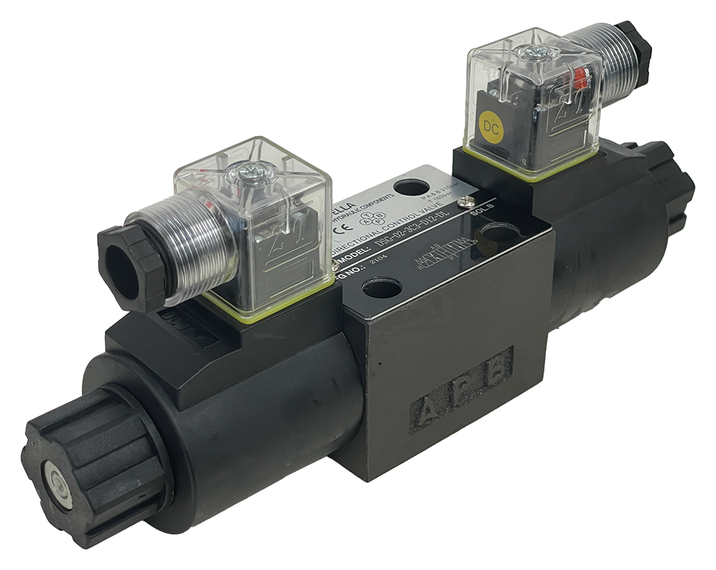 DSG-02-3C3-D12-DL|D03 valve, 3 position, all ports open, 12VDC DIN connection