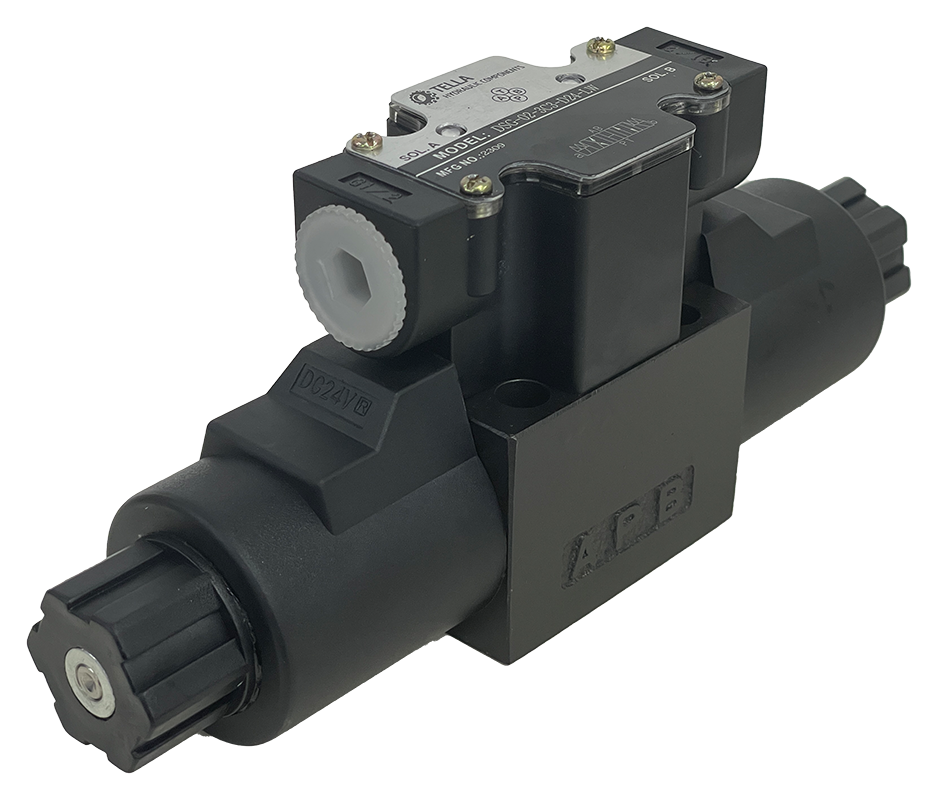 DSG-02-3C3-D24-LW|D03 valve, 3 position, all ports open, 24VDC wiring box