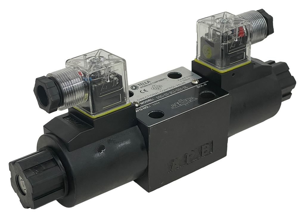 DSG-02-3C3-D24-DL|D03 valve, 3 position, all ports open, 24VDC DIN connection