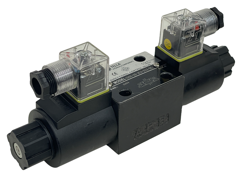 DSG-02-3C4-D24-DL|D03 valve, 3 position, AB to T P port closed 24VDC DIN connection
