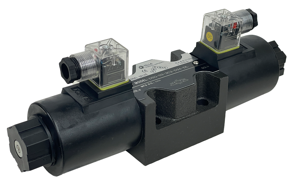DSG-03-3C2-D24-DL|D05 center closed, double solenoid 24VDC DIN