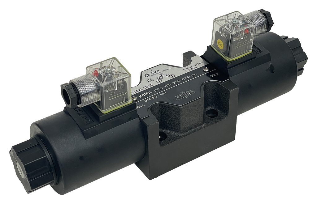 DSG-03-3C4-D24-DL|D05 AB to T 3 position valve 24VDC DIN