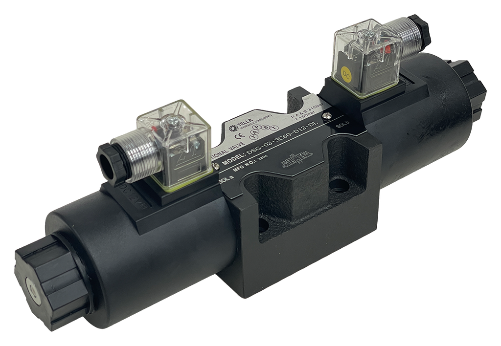 DSG-03-3C60-D12-DL|D05 valve, 3 position, P to T A and B closed 12VDC DIN connection