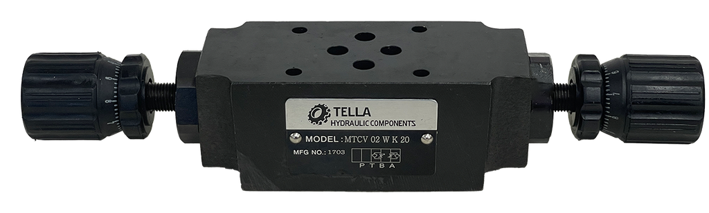 MTCV-02-W-K-20|D03 flow control valve, meter out A and B ports