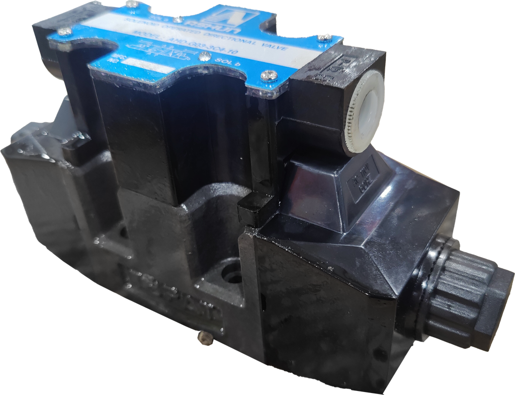 AHD-G03-3C4-10|3/8" valve size; box type; 315 bar max operating pressure; 70-160 allowable back pressure; 120 L/min max flow; 240 RF120 conversion frequency; spring offset, 3 position