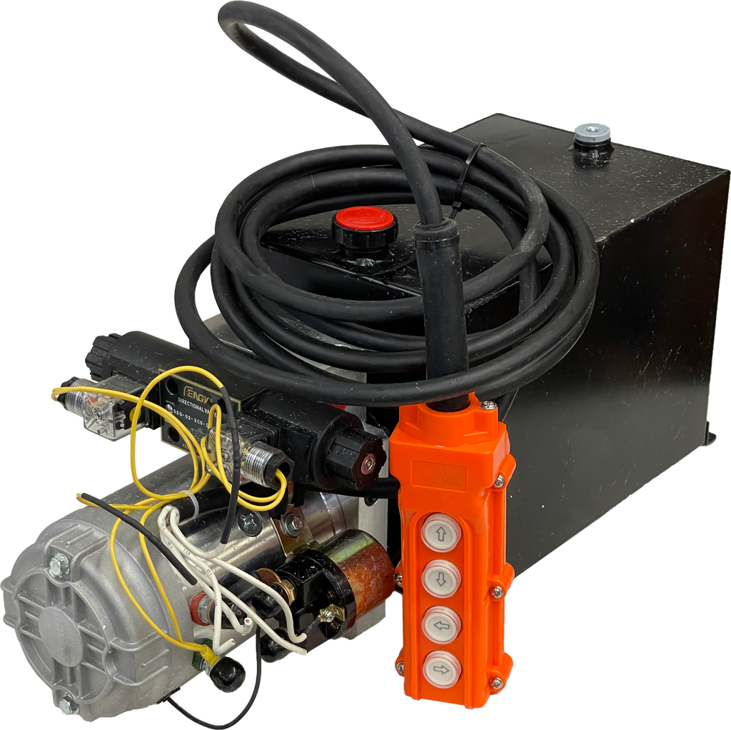 Power Unit 12 Volt Double Acting 2 GPM@ 0 psi, 15 ft cable, 4 button - special