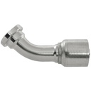 4249K-10-10 5/8" 45° NON-SKIVE CRIMP COUPLING ELBOW WITH 1.34" KOMATSU STYLE FLANGE