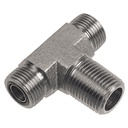 93T96-08-08 13/16-16 MALE O-RING FACE SEAL X 1/2" MALE PIPE (NPTF) BRANCH TEE