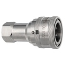 C101SSL-06 3/8" C100 SERIES ISO-B TYPE 316 STAINLESS STEEL HYDRAULIC LOCKING SLEEVE COUPLER WITH FEMALE PIPE (NPTF) THREAD