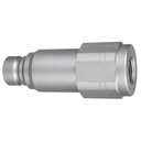 C704CP-06-08 3/8" C700 SERIES FLUSH-FACE HYDRAULIC CONNECT UNDER PRESSURE NIPPLE WITH 3/4-16 FEMALE O-RING BOSS THREAD