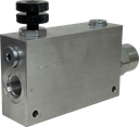 RFP-A-12-A-SAE10|Pressure compensated flow control, 3 way, 100 l/min, 26 gpm inlet, 17 gpm regulated