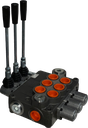 03P120/3x(A1KZ1)-S|3 Spool P120 valve with levers